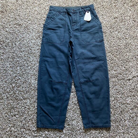 Prana Melrose Pant Womens 12 Stormy Night Relaxed Fit MR Canvas Jean 100% Cotton - Picture 3 of 11